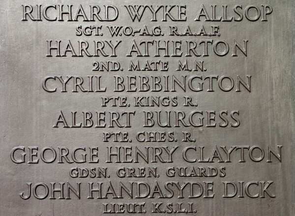 War Memorial, Alderley Edge, Cheshire.