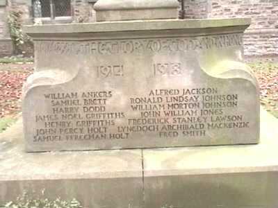 War Memorial, Dunham Town, Cheshire.