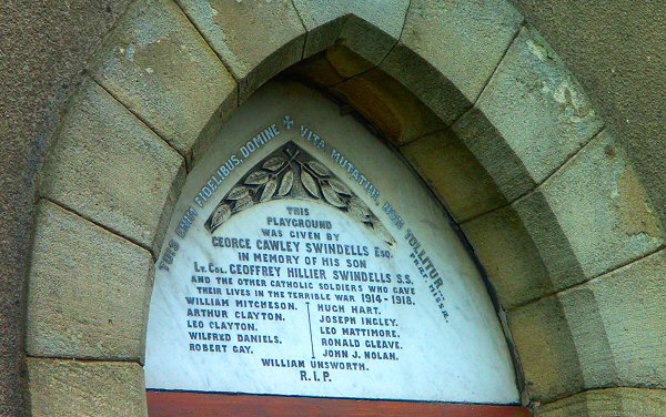 War Memorial, Bollington Catholics, Cheshire.