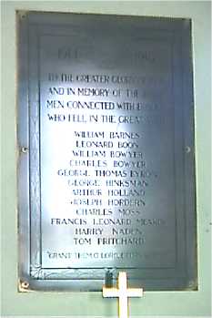 War Memorial, Bosley, Cheshire.