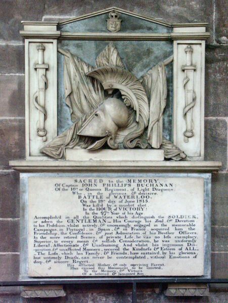 Memorial to John Phillips Buchanan, in Chester Cathedral.