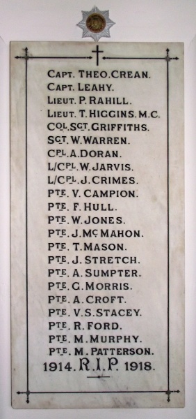 War Memorial, St Francis RC Church, Chester