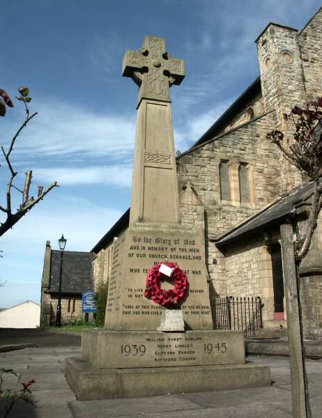 War Memorial, St Mark's Church, Dukinfield, Cheshire.