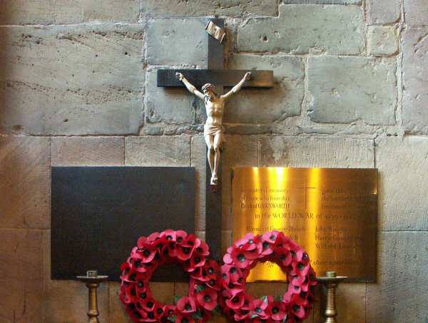 War Memorial, St James Church, Gawsworth, Cheshire.