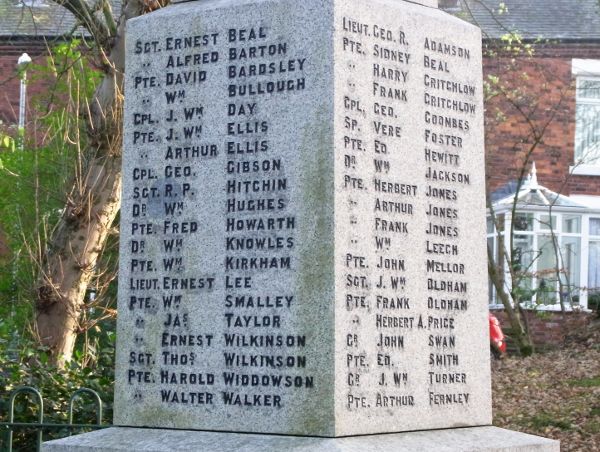 War Memorial, Godley Hill, Cheshire.