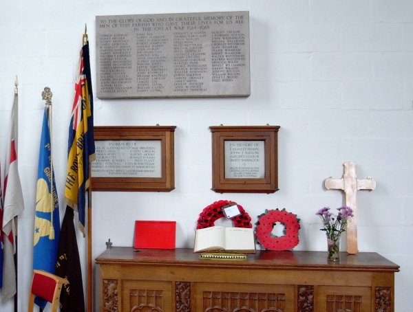 War Memorial, St George's Church, Hyde, Cheshire.