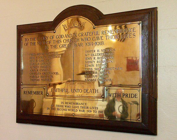 War Memorial, Holy Trinity, Gee Cross.