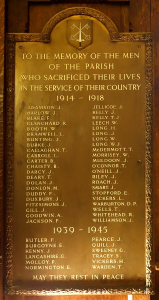 War Memorial, St Paul's Church, Godley, Hyde, Cheshire.