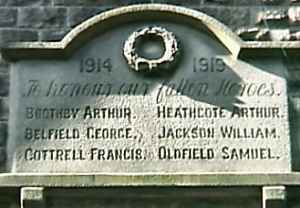 War Memorial, Kettleshulme, Cheshire.