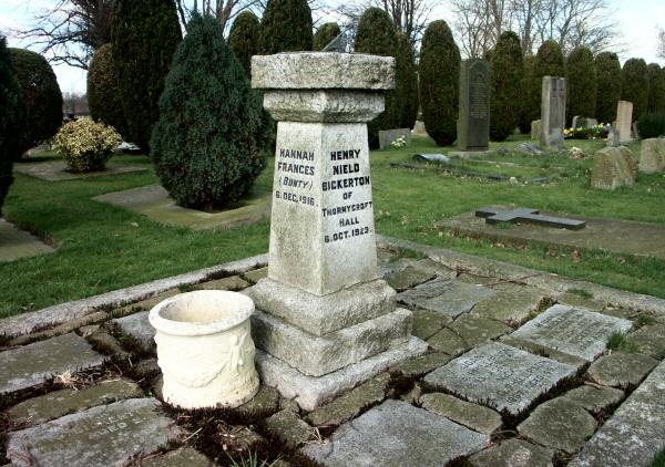 The Bickerton Family Grave, Siddington, Cheshire.