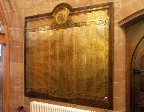 War Memorial, St Michael, Macclesfield, Cheshire.