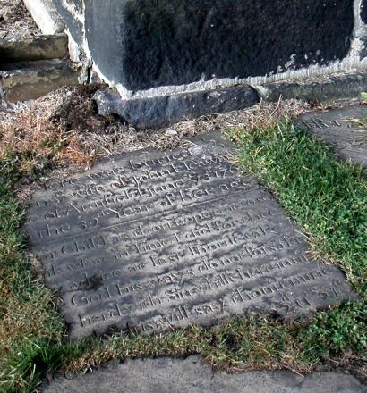 Ellen Heaward's Grave, Mottram-in-Longdendale, Cheshire.