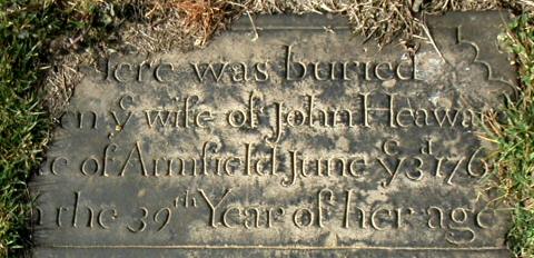 Ellen Heaward's Grave, Mottram-in-Longdendale, Cheshire.