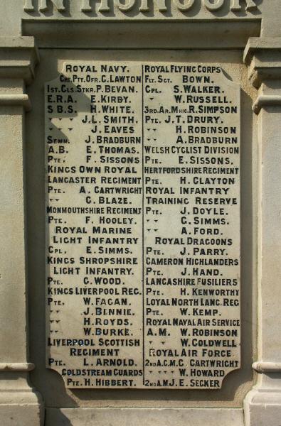 War Memorial, Newton Wood, Hyde, Cheshire.