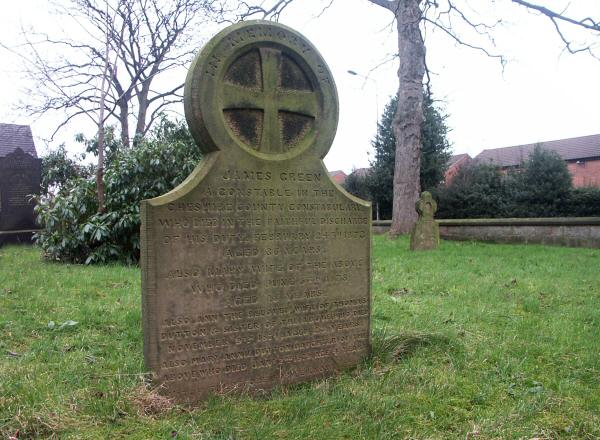 Memorial to James GREEN, 1836 - 1873.