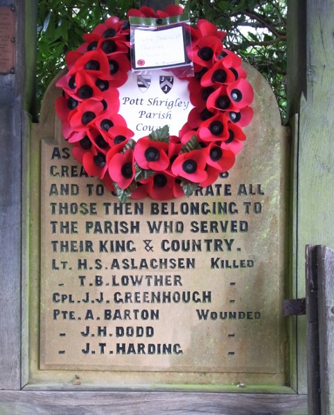 War Memorial, Pott Shrigley, Cheshire.