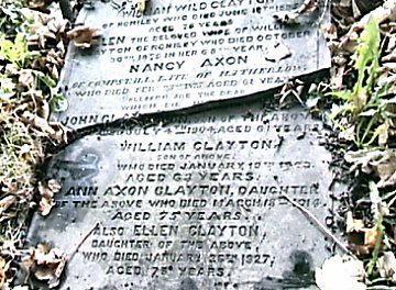 The Grave of William Wild CLAYTON and family, Hatherlow