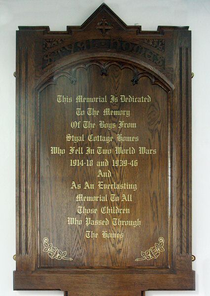 War Memorial, Styal Cottage Homes, Cheshire.