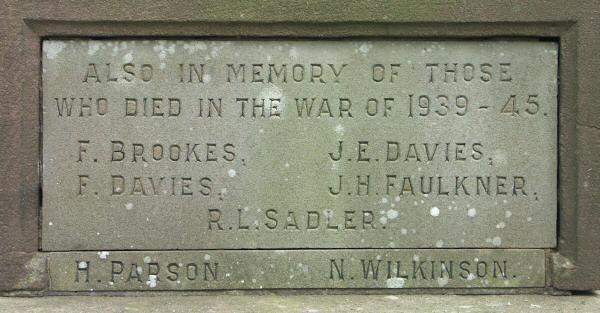 War Memorial, Acton, Cheshire.