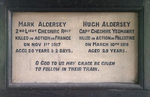 War Memorial, Aldersey Green, Cheshire.