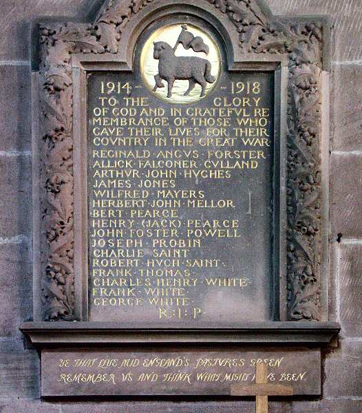 WW1 War Memorial, Aldford, Cheshire.