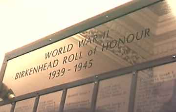 WW2 War Memorial, Birkenhead, Cheshire.