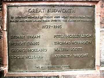 War Memorial, Great Budworth, Cheshire.