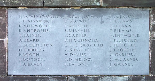 War Memorial, Frodsham, Cheshire.