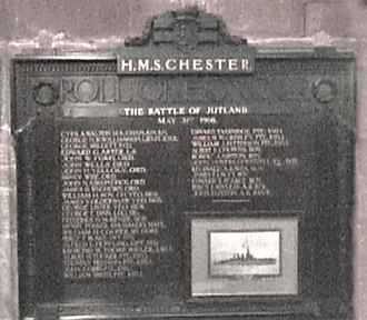 HMS Chester Memorial, Chester Cathedral.