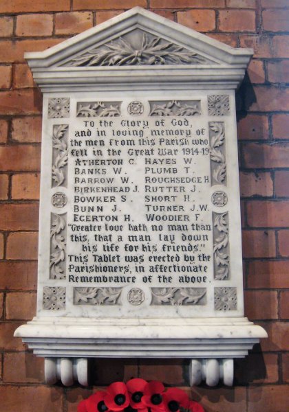 War Memorial, St Michael, Little Leigh .