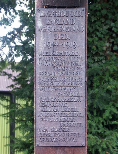 War Memorial, Lower Withington, Cheshire.