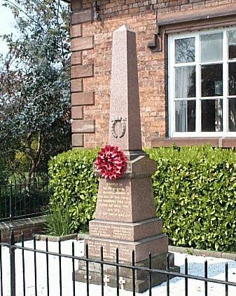 War Memorial, Pulford, Cheshire.