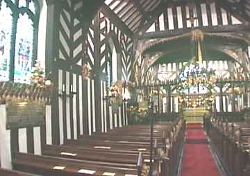 Interior of All Saints Church, Siddington, Cheshire.