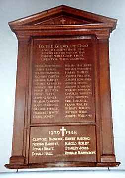 War Memorial, St Jude, Tilstone Fernall, Cheshire.