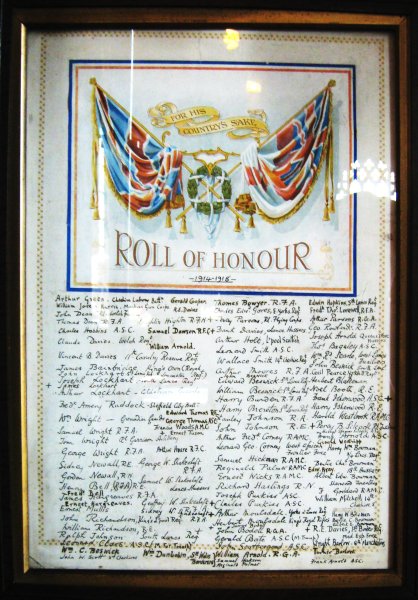 Roll of Honour, St John, Walton, Cheshire.