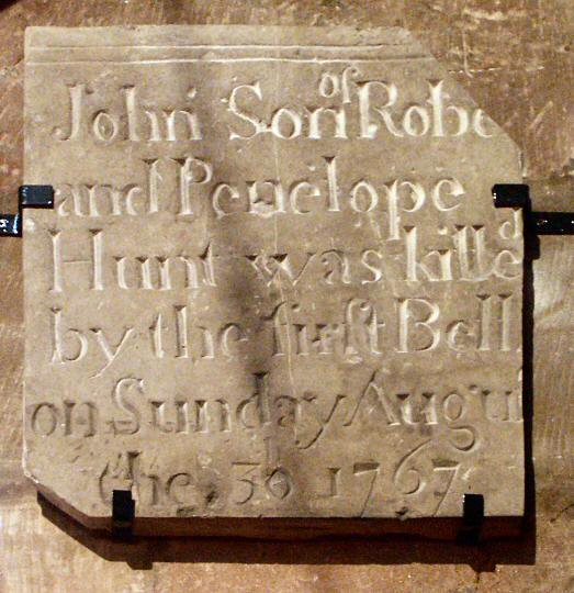 Memorial to John Hunt, Wilmslow, 1767.