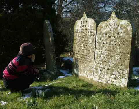 RILEY and SHAW family headstones, St Michael's Church, Wincle, Cheshire.