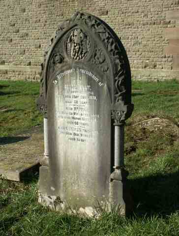 SHAW family headstone, St Michael's Church, Wincle, Cheshire.