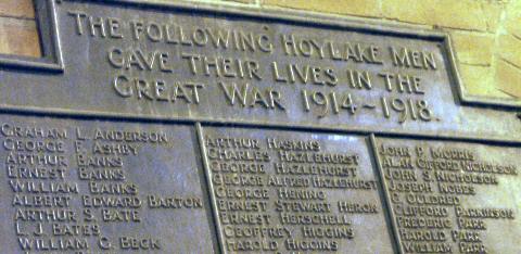 War Memorial, St Hildeburgh, Hoylake, Cheshire.